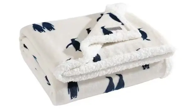 Plaid-Print Sherpa Reversible Throw Blanket – Extra-Cozy Texture