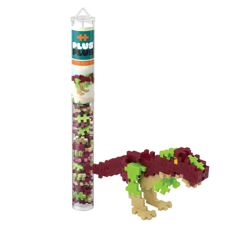 Plus-Plus Tyrannosaurus Rex Creative Building Tube – 70-Piece STEM Toy