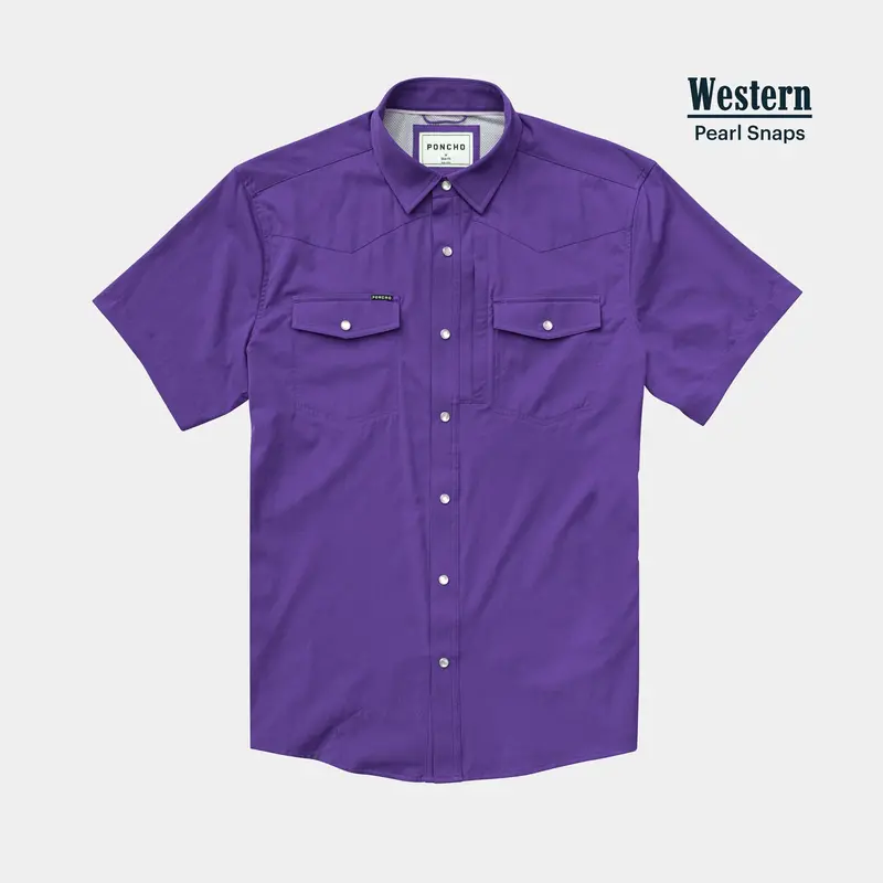 Poncho Billy Bob Western Short-Sleeve Shirt – Men’s Regular Fit