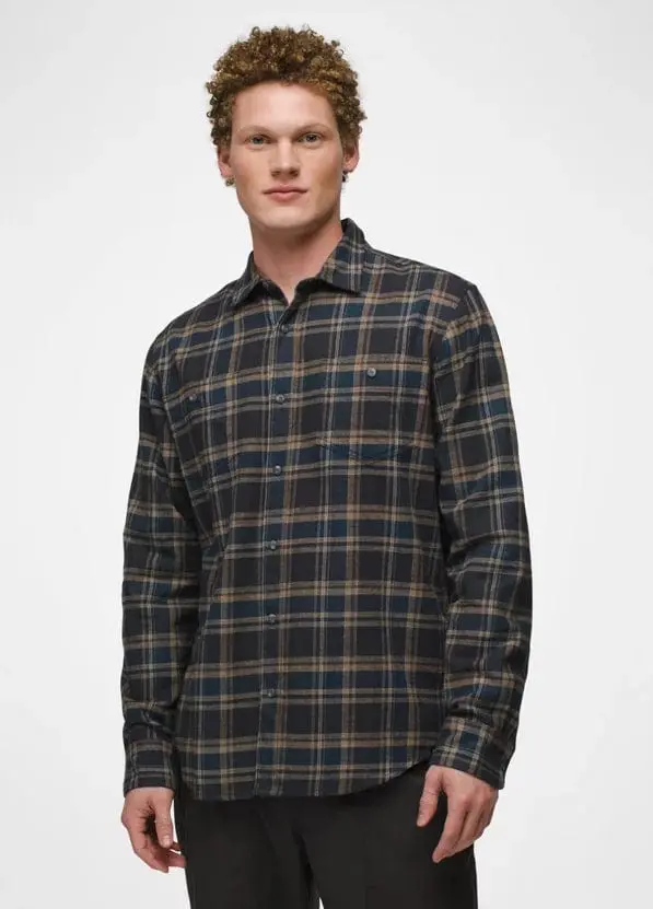 prAna Dolberg Flannel Long Sleeve Shirt – Men’s Sustainable Cotton Blend