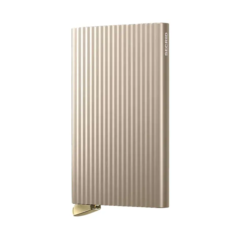 Premium Cardprotector Fluted + in Cashmere – Slim RFID Wallet