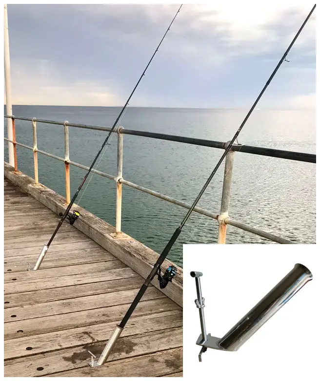 Premium Stainless Steel Pier Rod Holder for Anglers