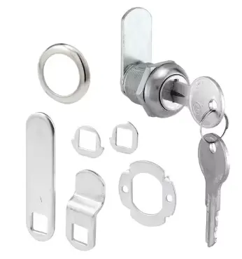 Prime-Line Stainless Steel Cabinet & Drawer Lock Kit (5/8″ and 5/16″ Panel Compatible)