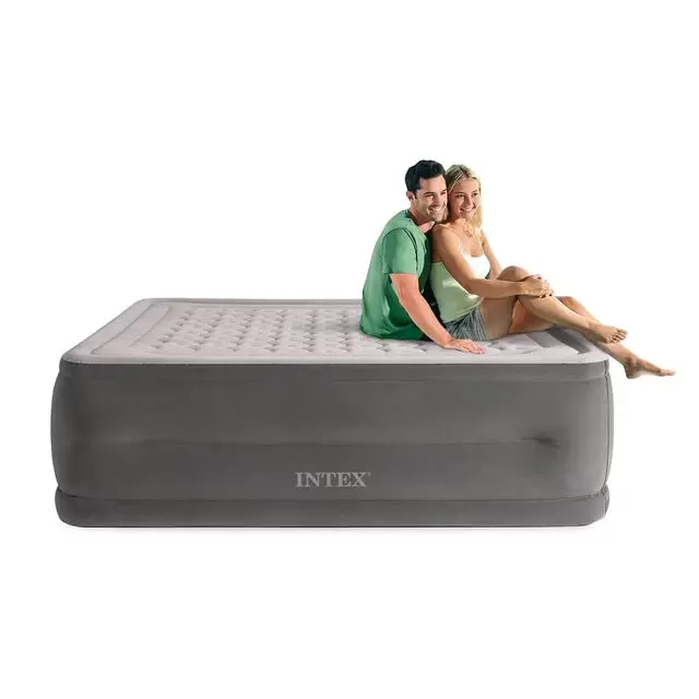 Queen-Sized 22-Inch Dura-Beam Deluxe Plush Air Mattress with Enhanced Comfort