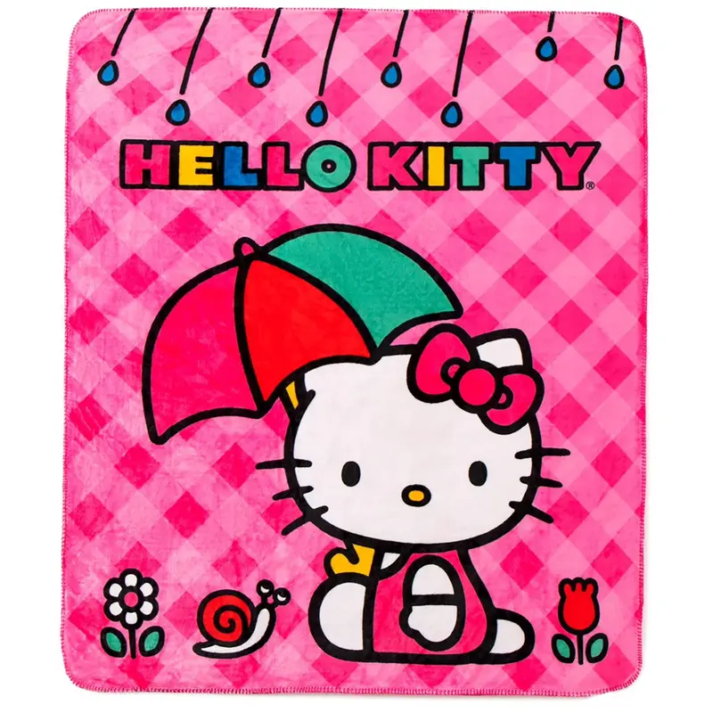 Rainy Day Kitty Cloud-Themed Faux Fur Throw Blanket (50″ x 60″)