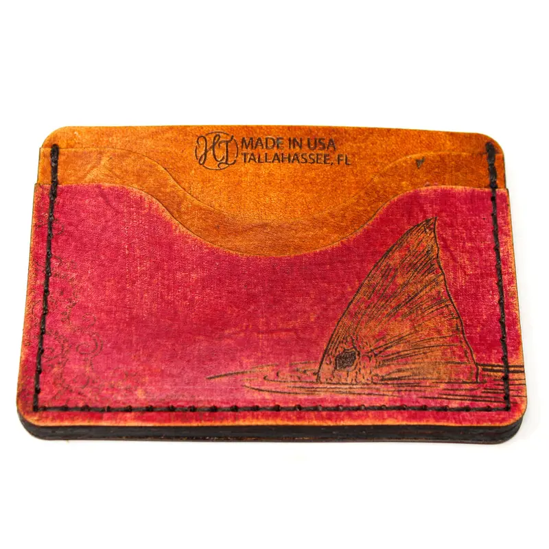 Redfish Tail Embossed Slim Card Holder