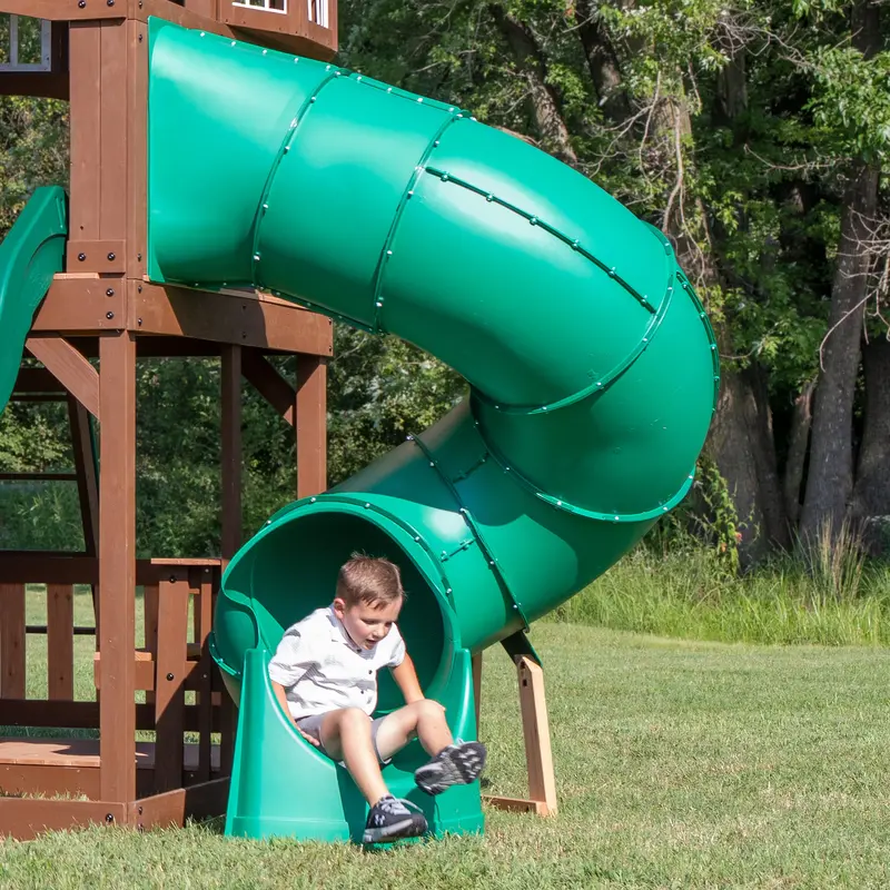 Right-Exit Spiral Tube Slide for 5-Foot Deck Height