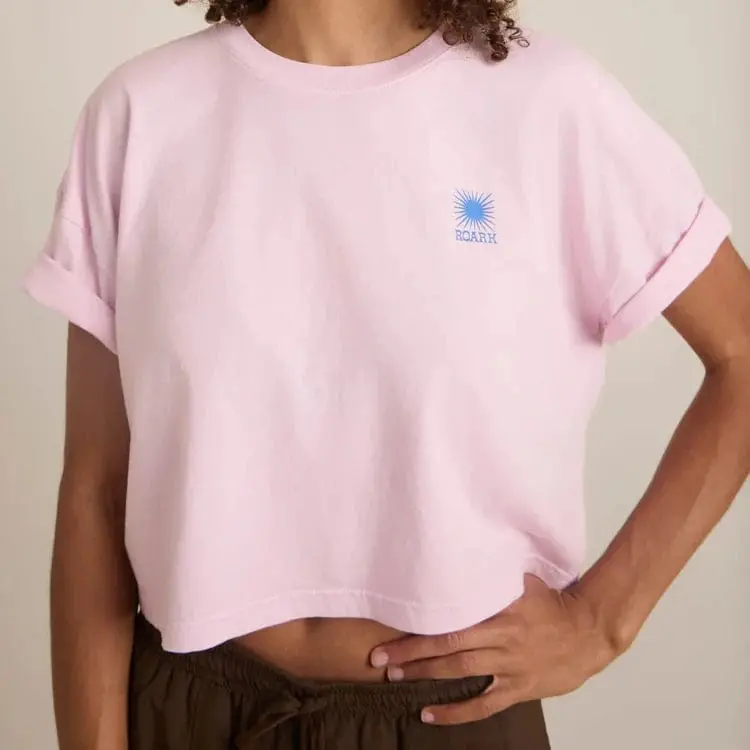 Roark Women’s Sunburst Boxy Cropped Cotton Tee