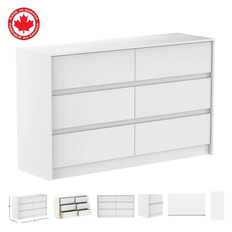 Rocco Contemporary Dresser in White