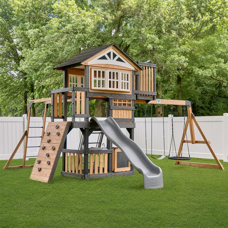Rosewood Falls Premium Swing Set with Play Features