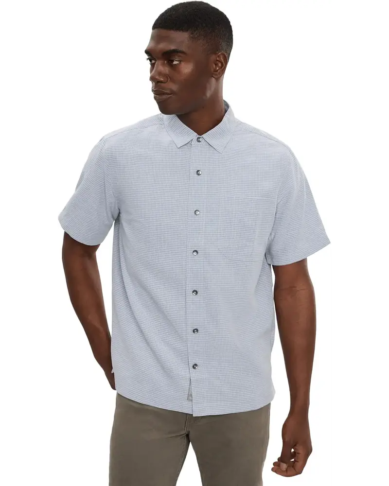 Royal Robbins Men’s Misty Blue Desert Pucker Dry Short Sleeve Shirt