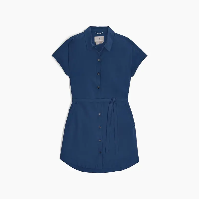 Royal Robbins Women’s Deep Blue Camino Pucker Midi Dress