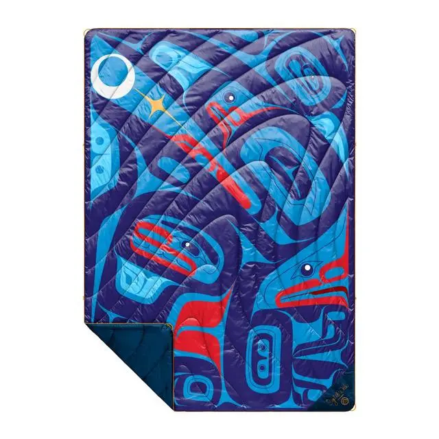 Rumpl Original Puffy Blanket – Crystal World Print: Raven & Moon