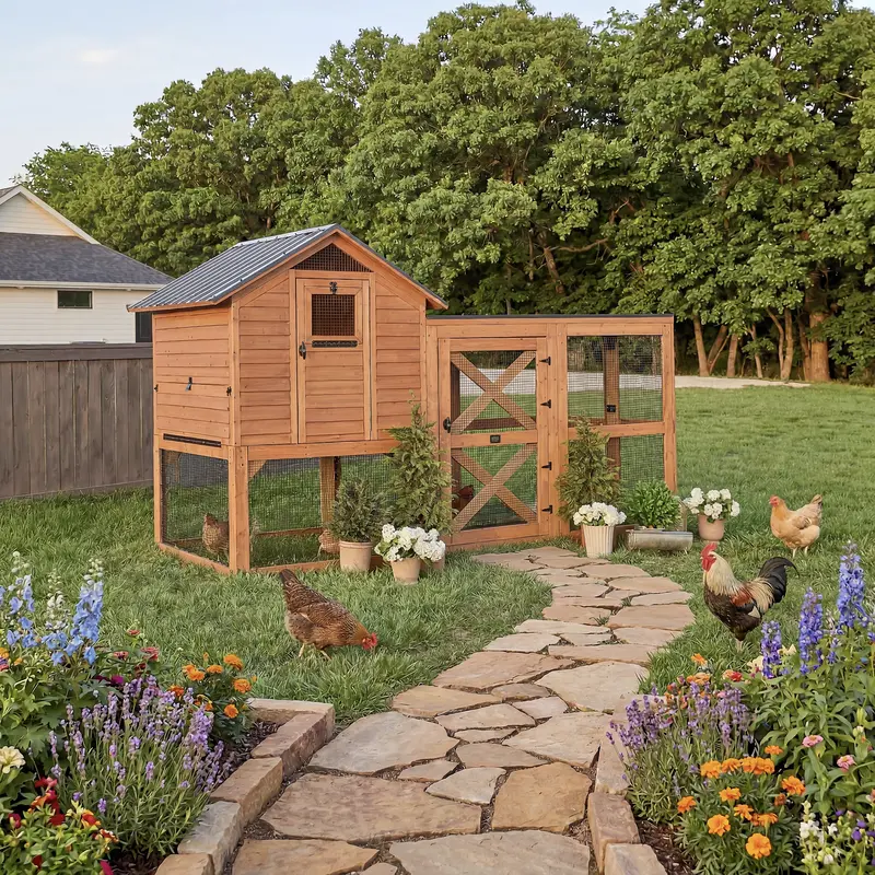 Rustic Roots Premium Chicken Coop with Predator-Resistant Features