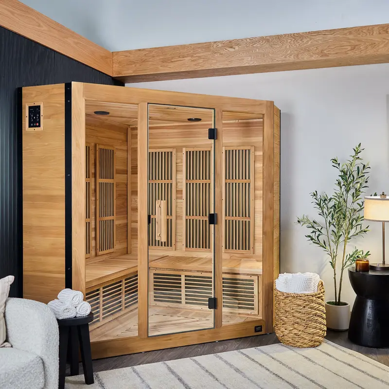 Rylan Infrared Corner Sauna – 4-Person Indoor Unit