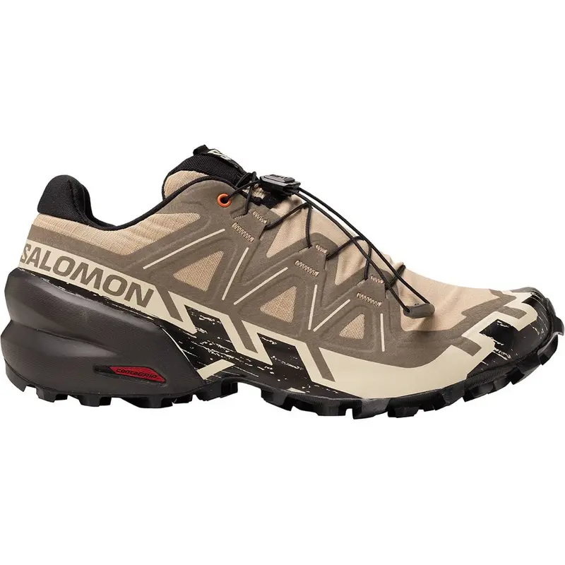 Salomon Speedcross 6 Trail Running Shoes for Men – Natural/Black/Almond Milk