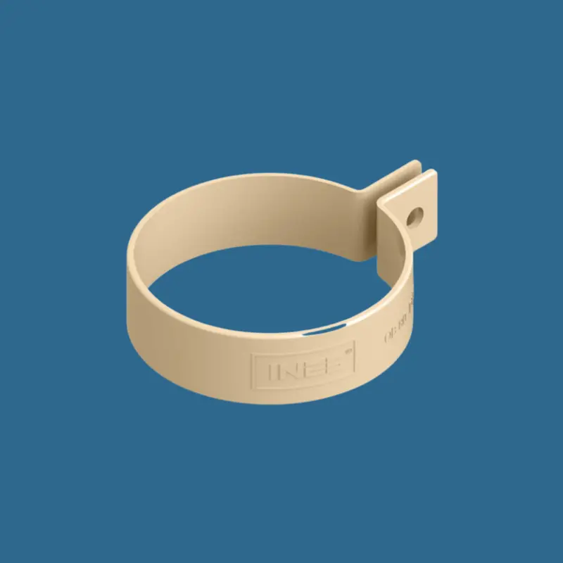 Sandy-Grey Gutter Bracket Clamp – Ø8 cm – INES