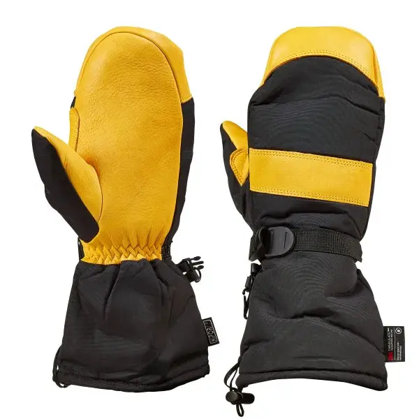 Saranac Gauntlet Deerskin Ski Mittens – Premium Fit