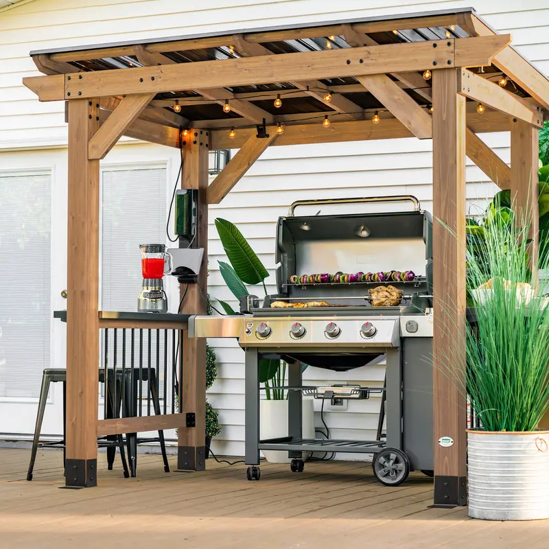 Saxony Grill Gazebo – Outdoor Cooking & Shelter Combo