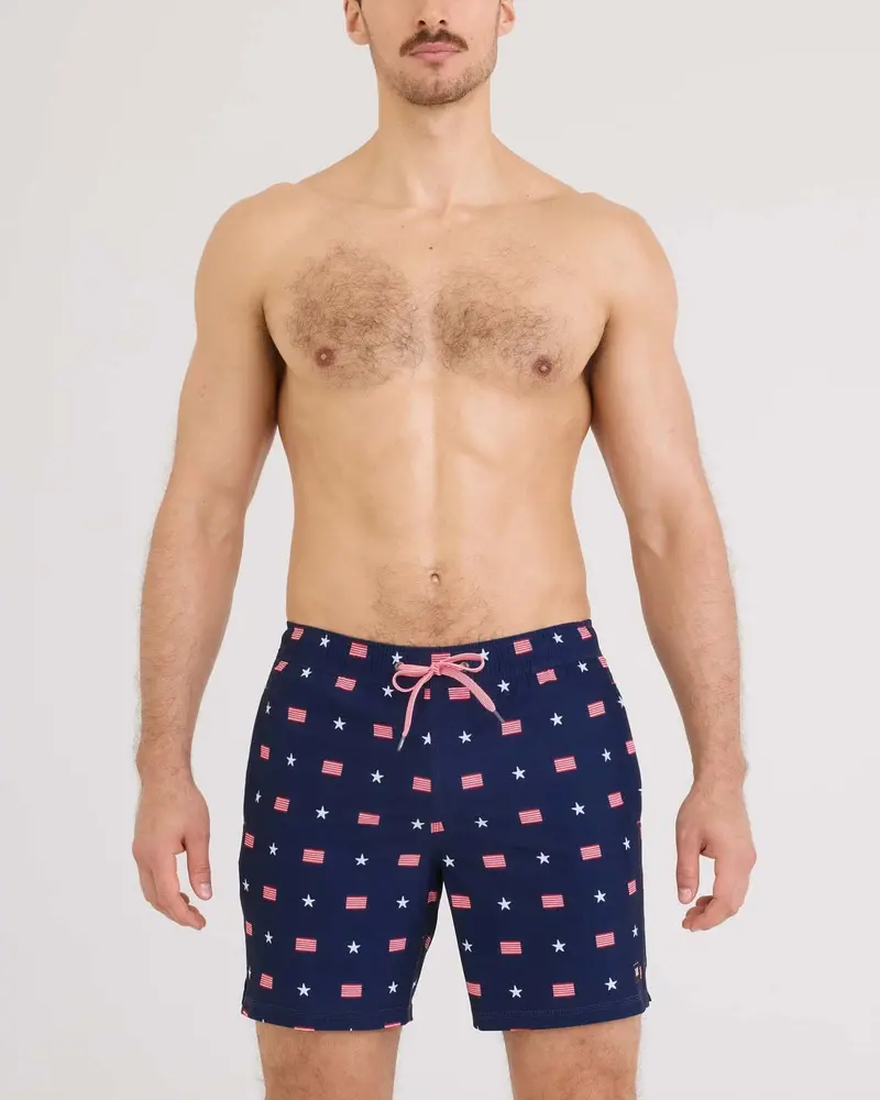 Saxx Oh Buoy 2-in-1 Volley Shorts – 7 Inch Length (Made in USA)