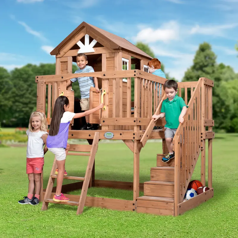 Scenic Heights Natural Wood Playhouse