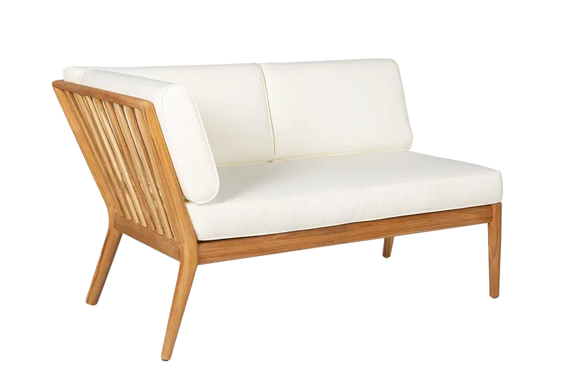 Sienna High-Back Teak Lounge Sofa – Left Section