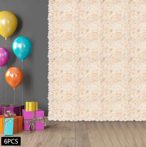Silk Rose Floral Wall Panel – Elegant Backdrop for Events or Interiors