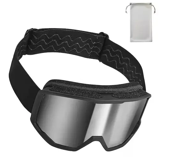 Silver Mirror OTG Snow Goggles with Anti-Fog Technology