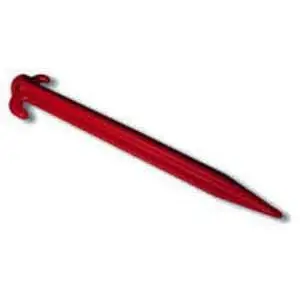 Single 20 cm Red Plastic Tent Peg – Lightweight & Weather-Resistant