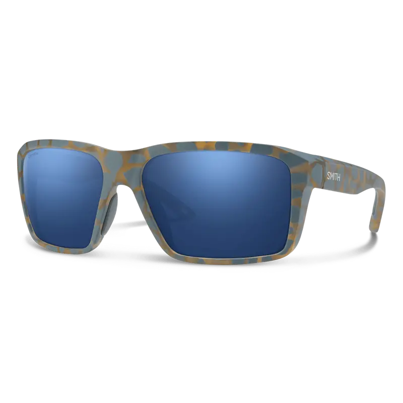 Smith Backcast Sunglasses – Matte Flint/Tarmac Tortoise Frame, Dark Blue Mirror ChromaPop Lenses