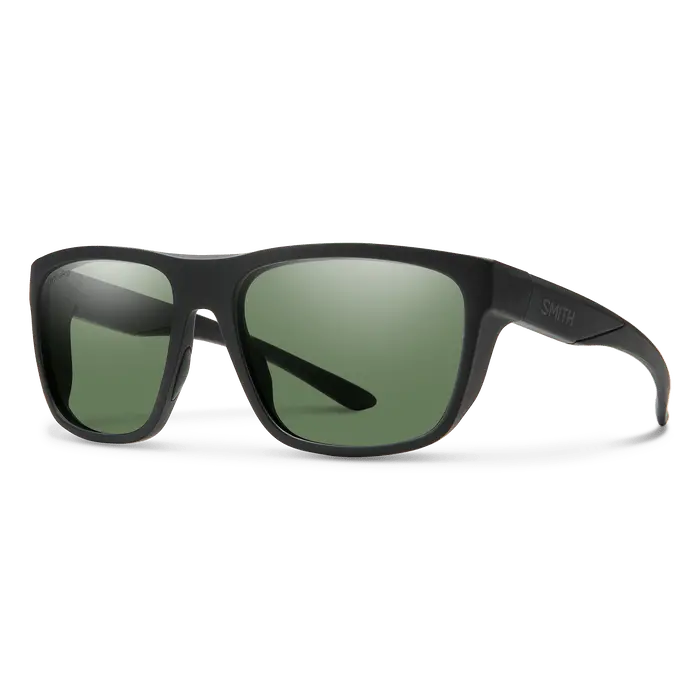Smith Barra Matte Black Sunglasses with ChromaPop Polarized Gray-Green Lenses