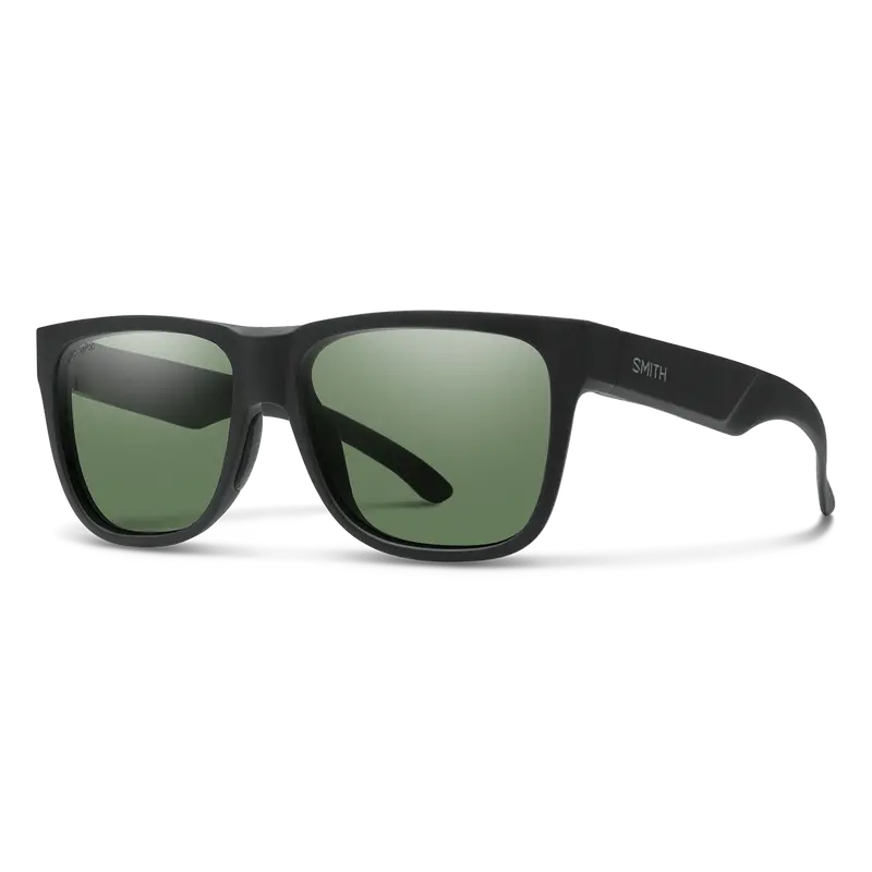 Smith Lowdown 2 Sunglasses – Matte Black Frame, ChromaPop Polarized Gray-Green Lenses