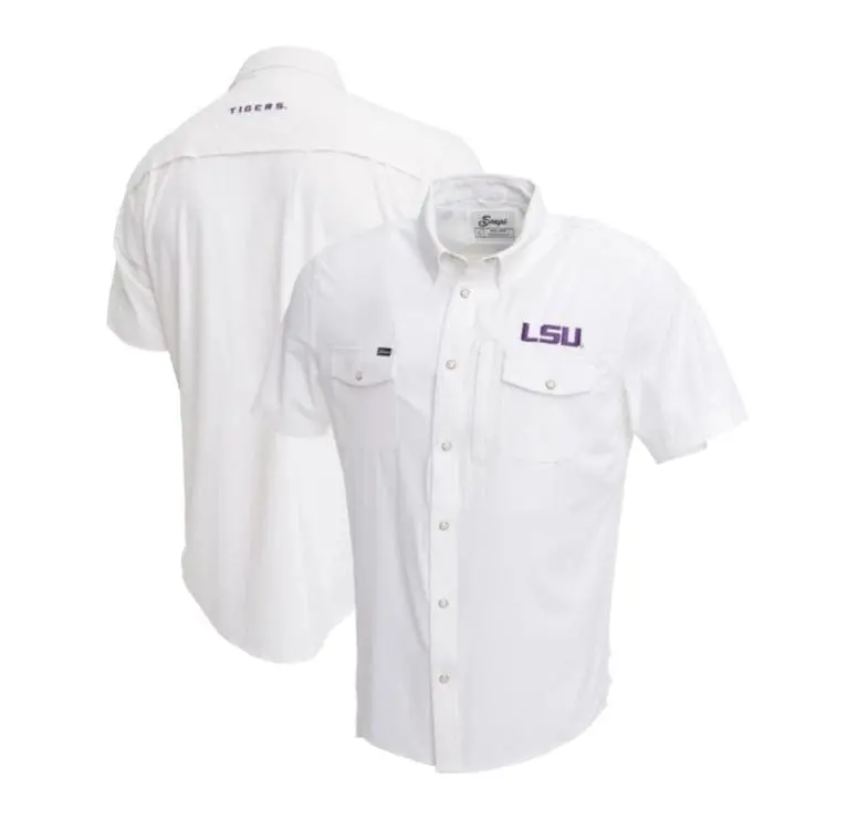 Snaps Tailgater LSU Short-Sleeve Tee – Men’s White