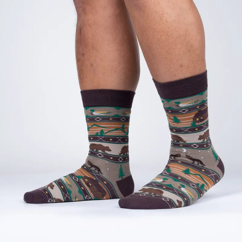 Sock It To Me Cabin Life Crew Socks for Men