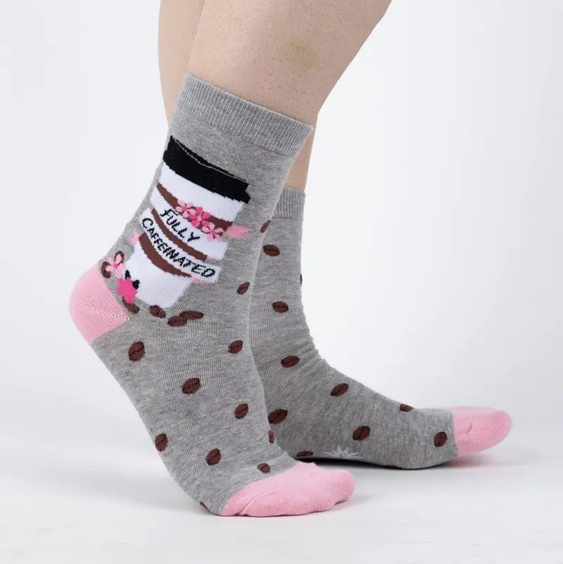 Sock It To Me Fully Caffinated Crew Socks for Women