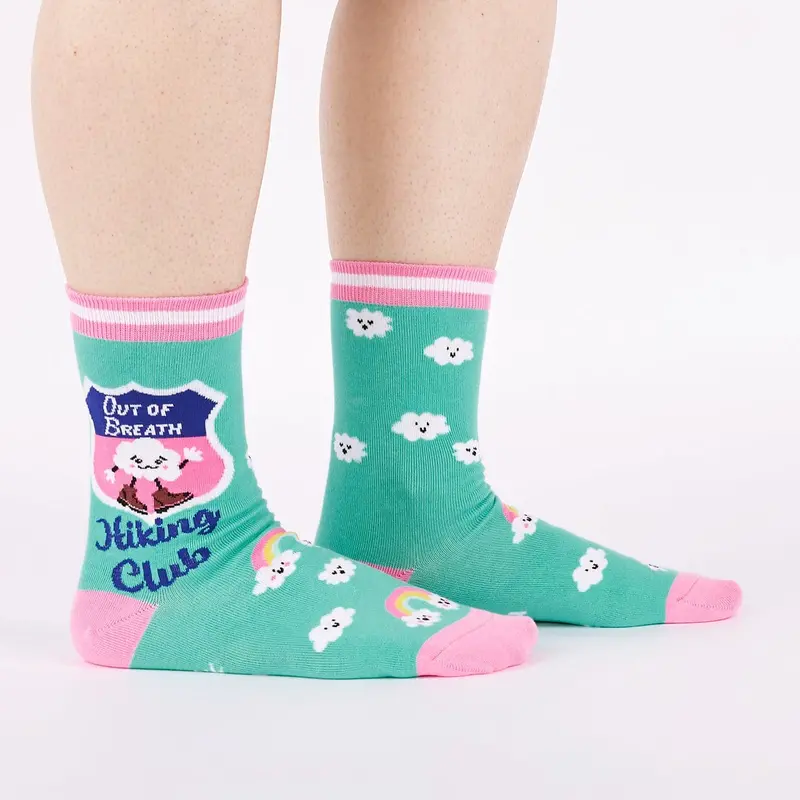 Sock It To Me Hiking Club Crew Socks for Women