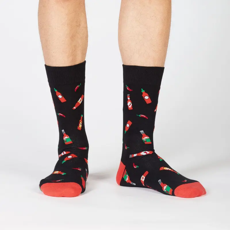 Sock It To Me Hot Sauce Crew Socks for Men