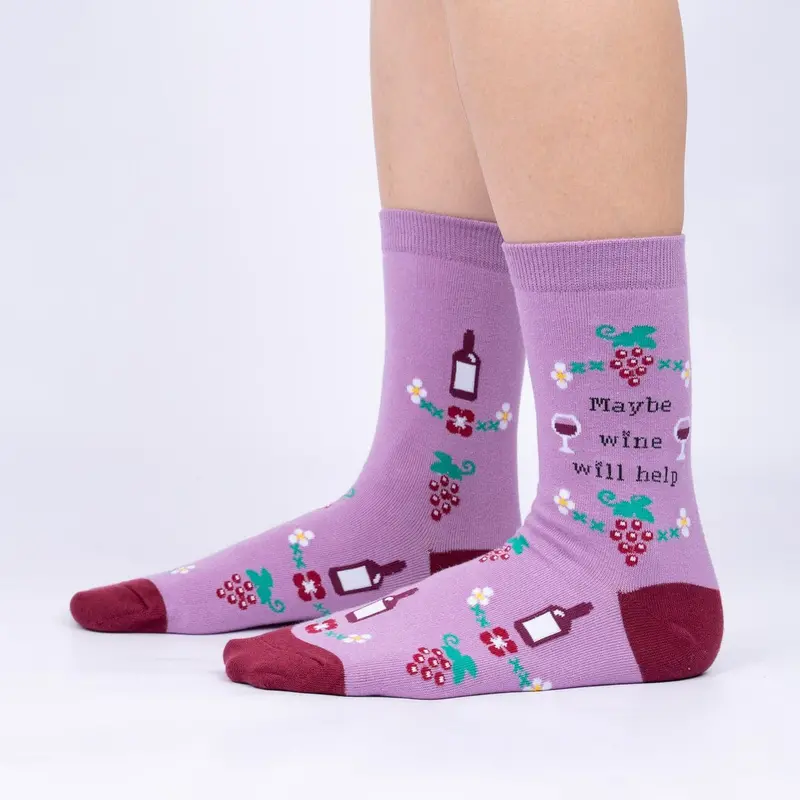 Sock It To Me Maybe Wine Will Help Crew Socks for Women