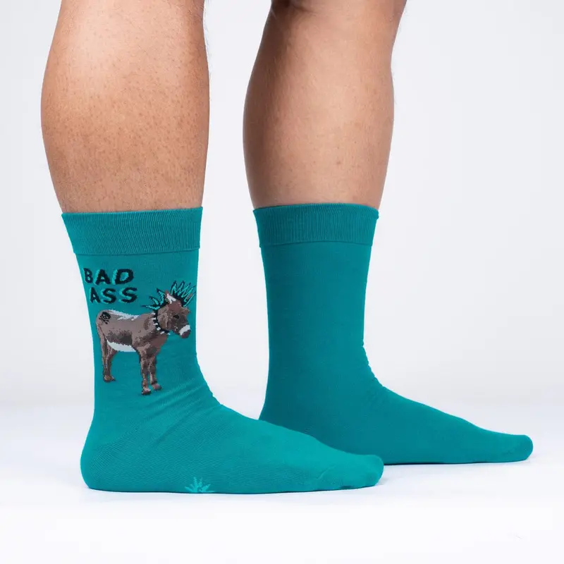 Sock It To Me Real Bad Ass Crew Socks for Men