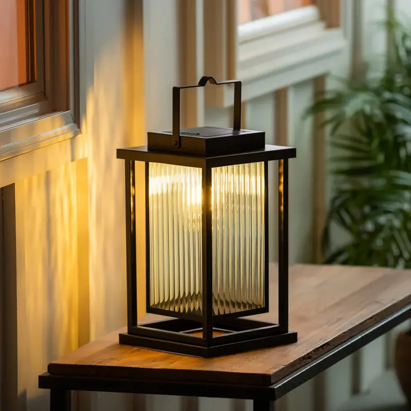 Solar-Powered LED Revere Lantern – Classic Design, Automatic On/Off