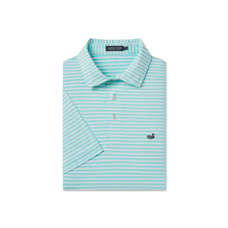 Southern Marsh Domingo Stripe Men’s Performance Bermuda Polo