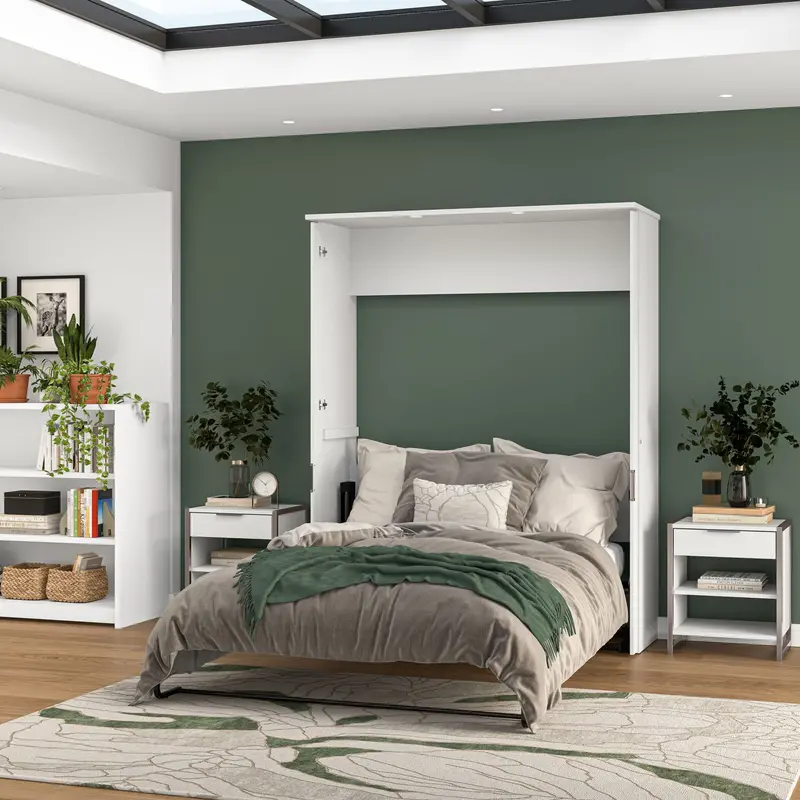 Space-Saving Queen Murphy Bed – Wall-Mounted Folding Design