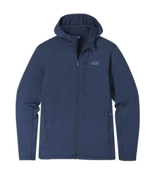 Stio Glide Power Full-Zip Hoodie for Men – Mountain Snow Heather