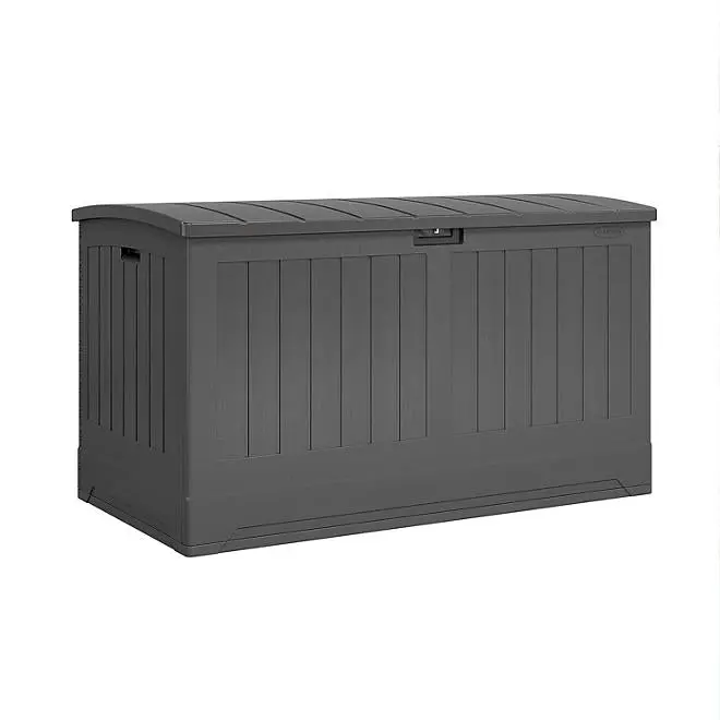 Suncast 200-Gallon XL Deck Storage Box – Weatherproof Outdoor Resin Storage Bin