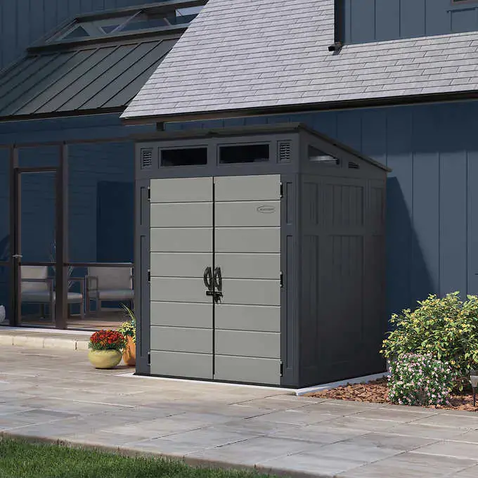 Suncast Modern 6 ft x 5 ft Garden Shed with Sliding Doors