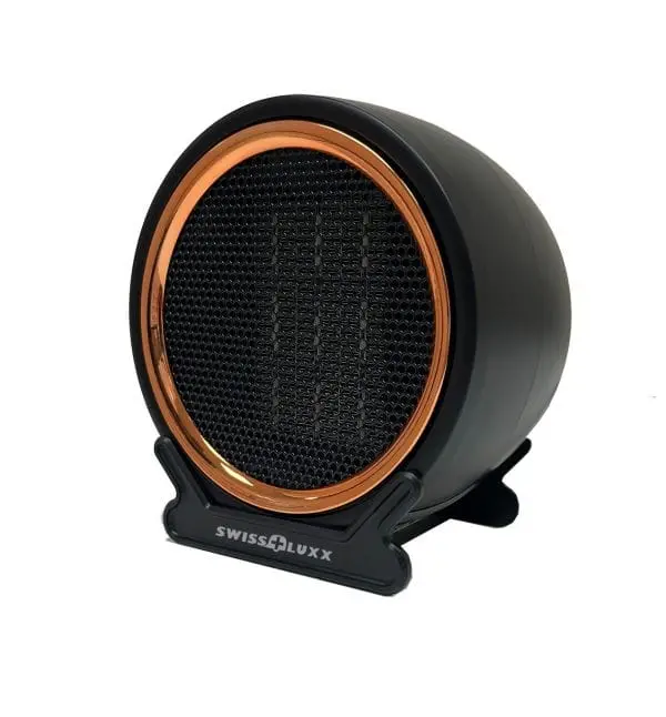 Swiss Luxx Black Low-Wattage Fan Heater for Caravans and Motorhomes