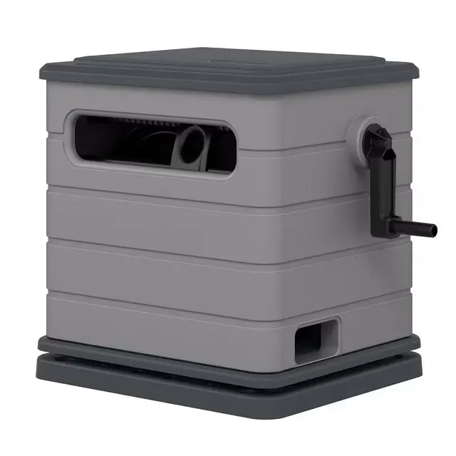 Swivel-Mounted Concealed Water Hose Reel – Hideaway Garden Organizer