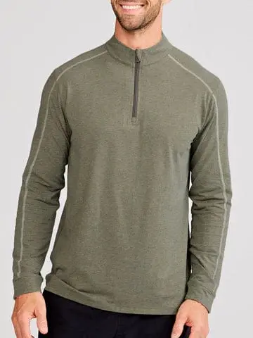 Tasc Carrollton Quarter-Zip for Men – Breathable Lightweight Performance Layer