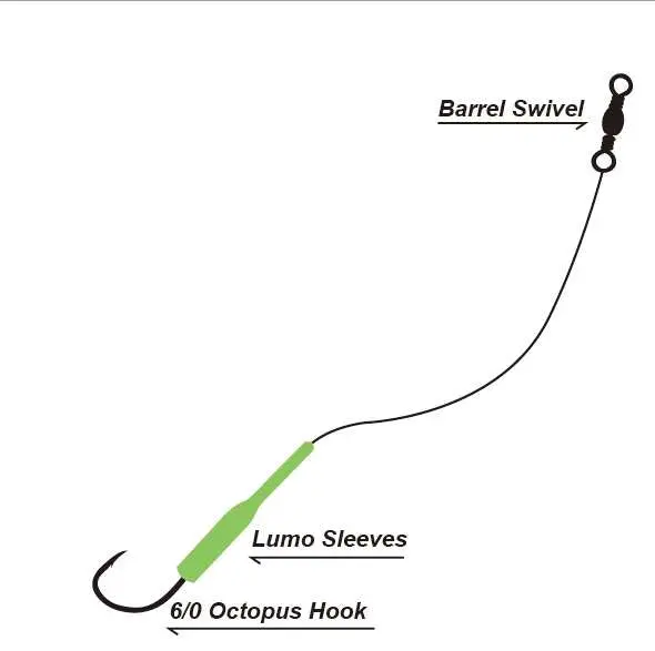 Ten Masterpro Reef & Snapper Running Rigs – Single 6/0 Octopus Hook Configuration