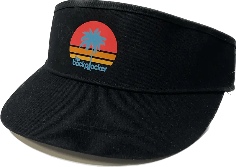 The Backpacker Sunset Print Adjustable Visor